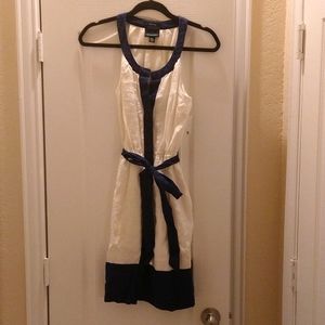 Navy and White 100%0Linen Dress  NEW